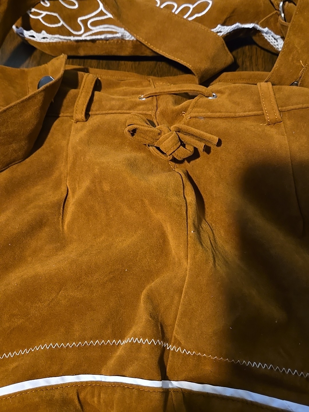 Oktoberfest Costume Suede Feel Bavarian Pants Sz Large & Hat Mens Outfit