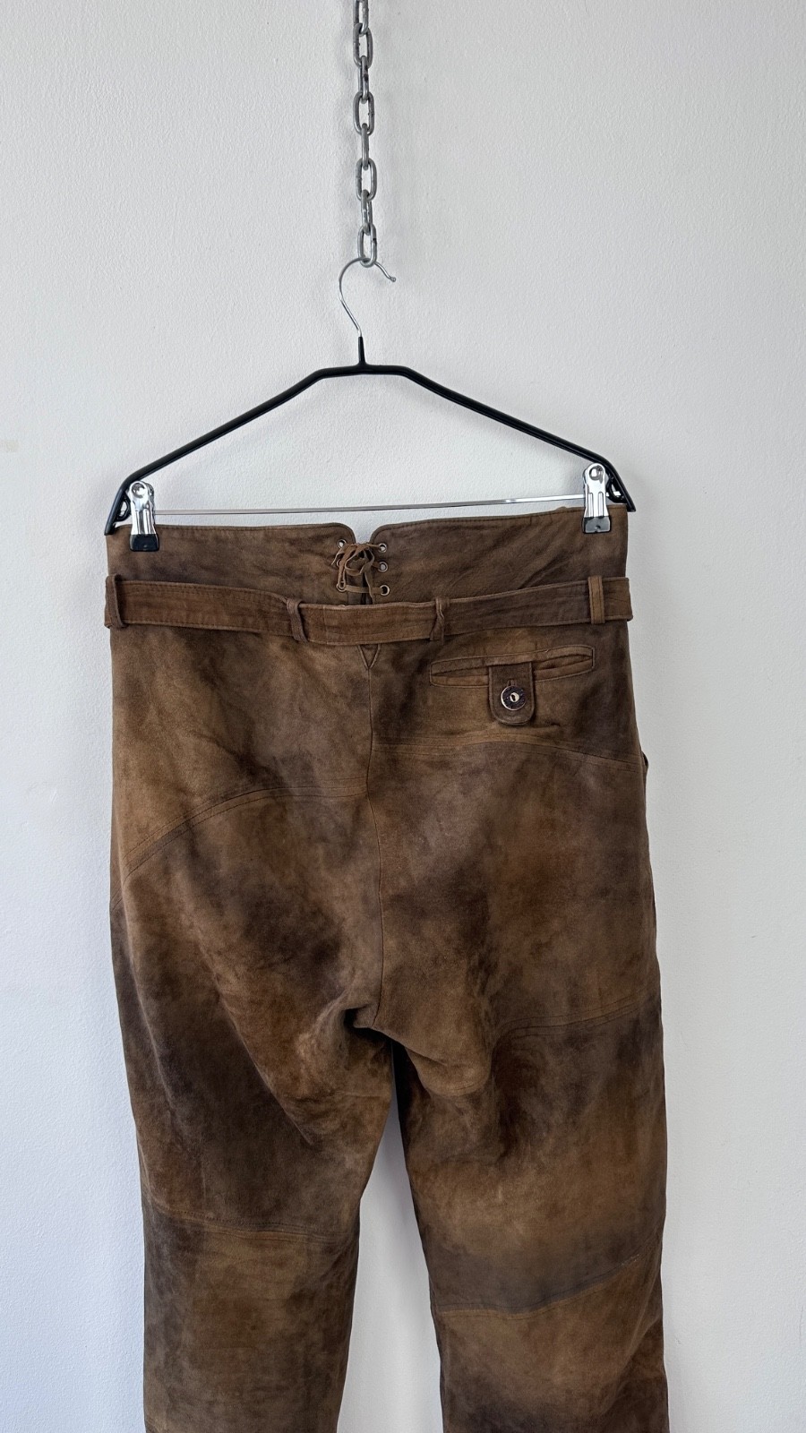 Amtmann Austria Vintage Suede Leather Trachten Pants Lederhosen Breeches Size 50