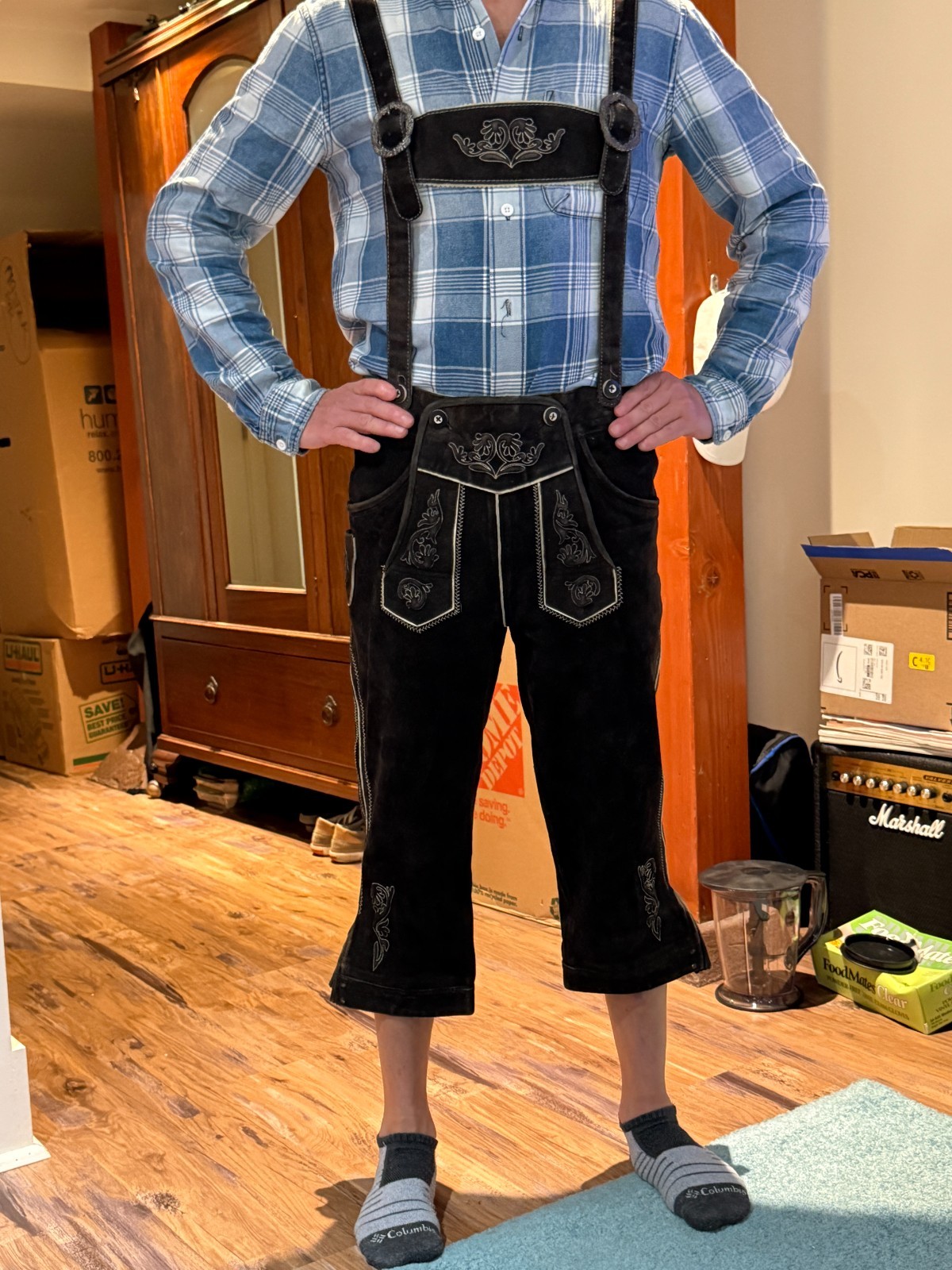 Genuine Leather Austrian Lederhosen (Bundhosen style) size 44