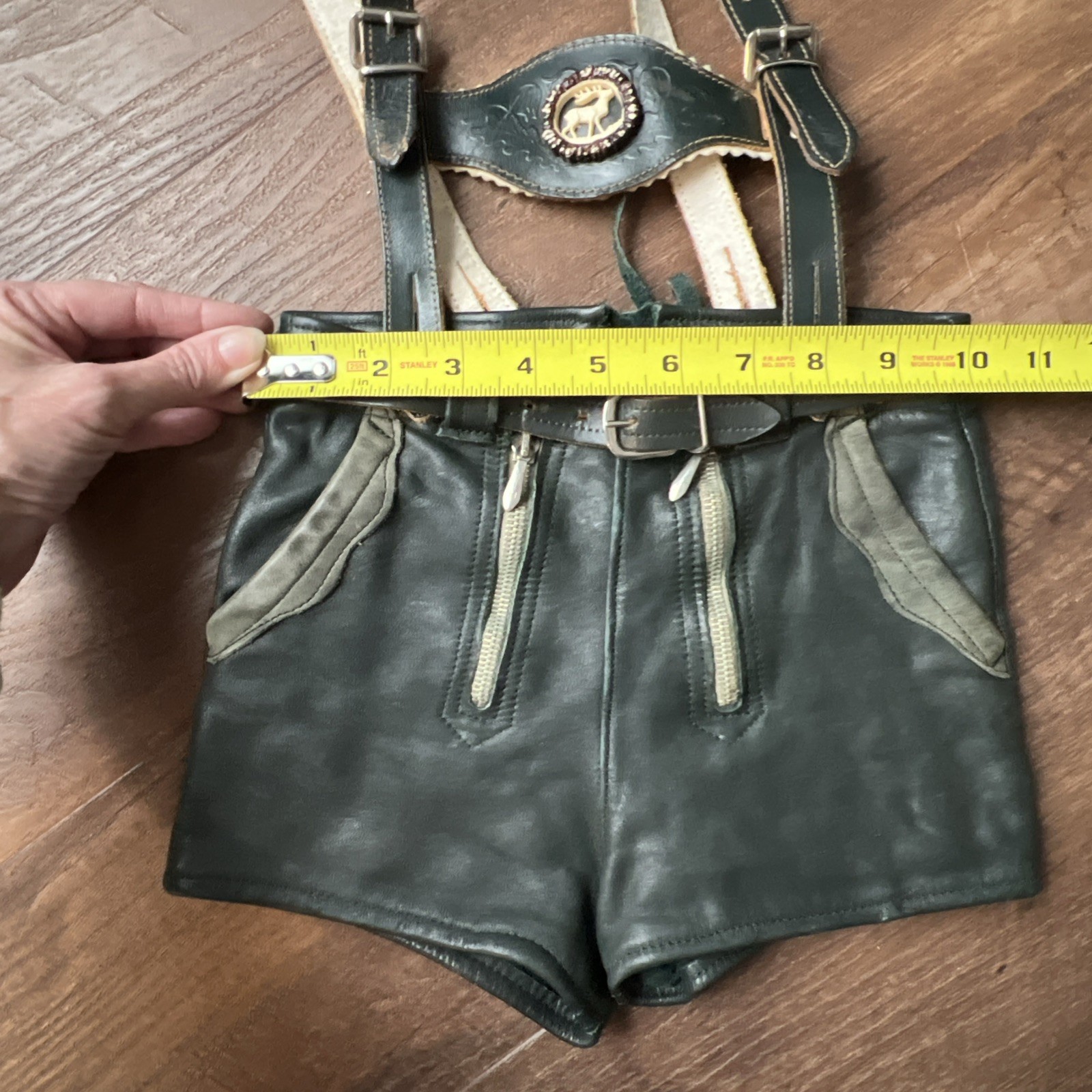 Lederhosen German Child Shorts Authentic Vintage Suede Leather German