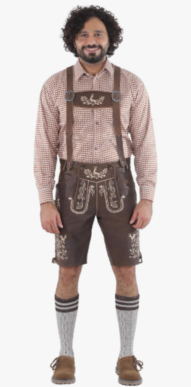 Authentic Lederhosen Men – German Oktoberfest Outfit Men – Genuine Leather