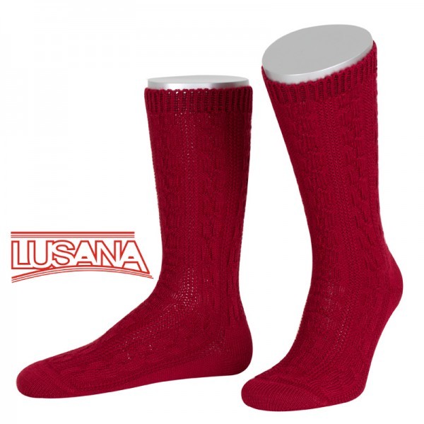 Lusana German Bavarian European Sportstutzen Knit Wool Socks for Lederhosen