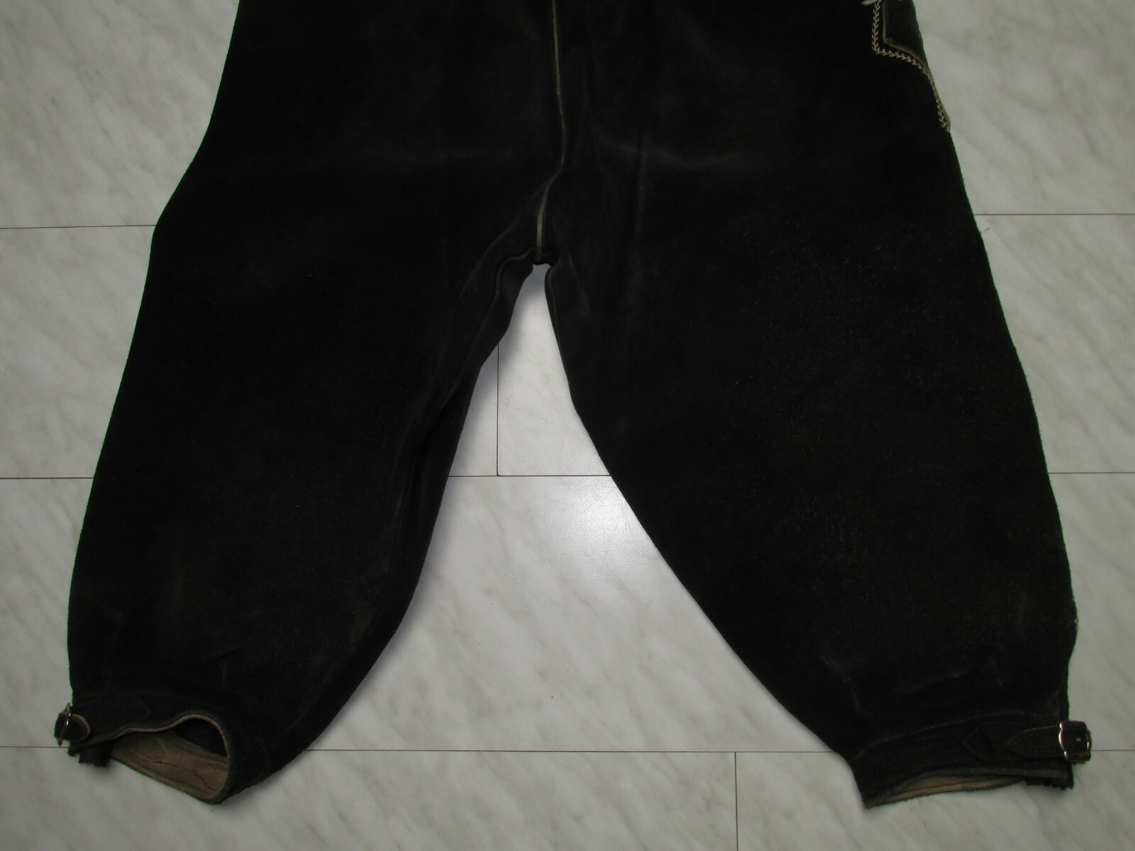 Vintage 50 60er Jahre Kniebund Lederhose Gay Größe 50 innen Glattleder: weich