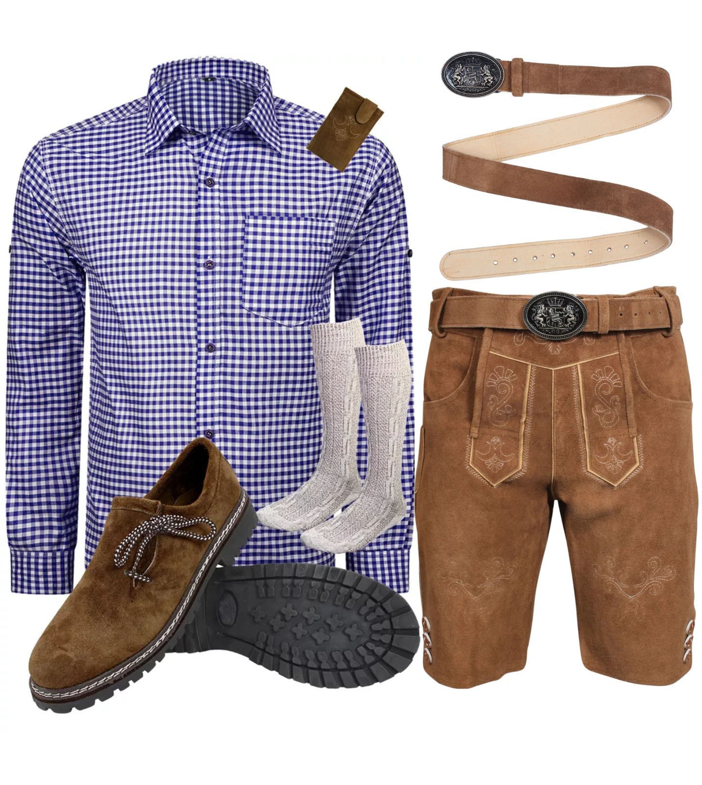 Short men’s costume set costume leather pants costume set 6 pieces pants shirt GBKHBH01