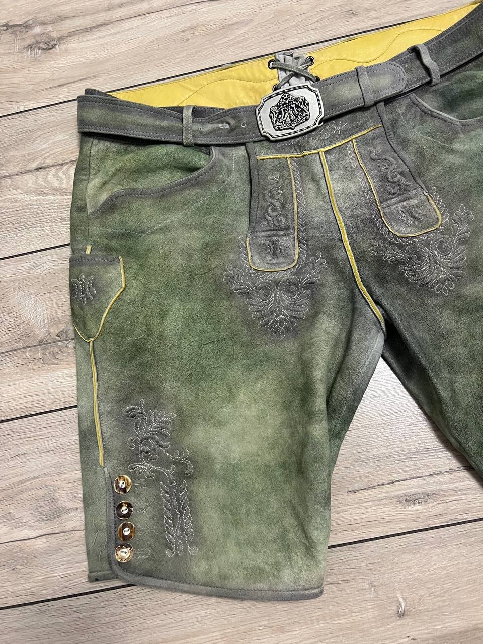 Men’s Hammerschmid leather National Loden Trachten shorts 41×11 in Oktoberfest
