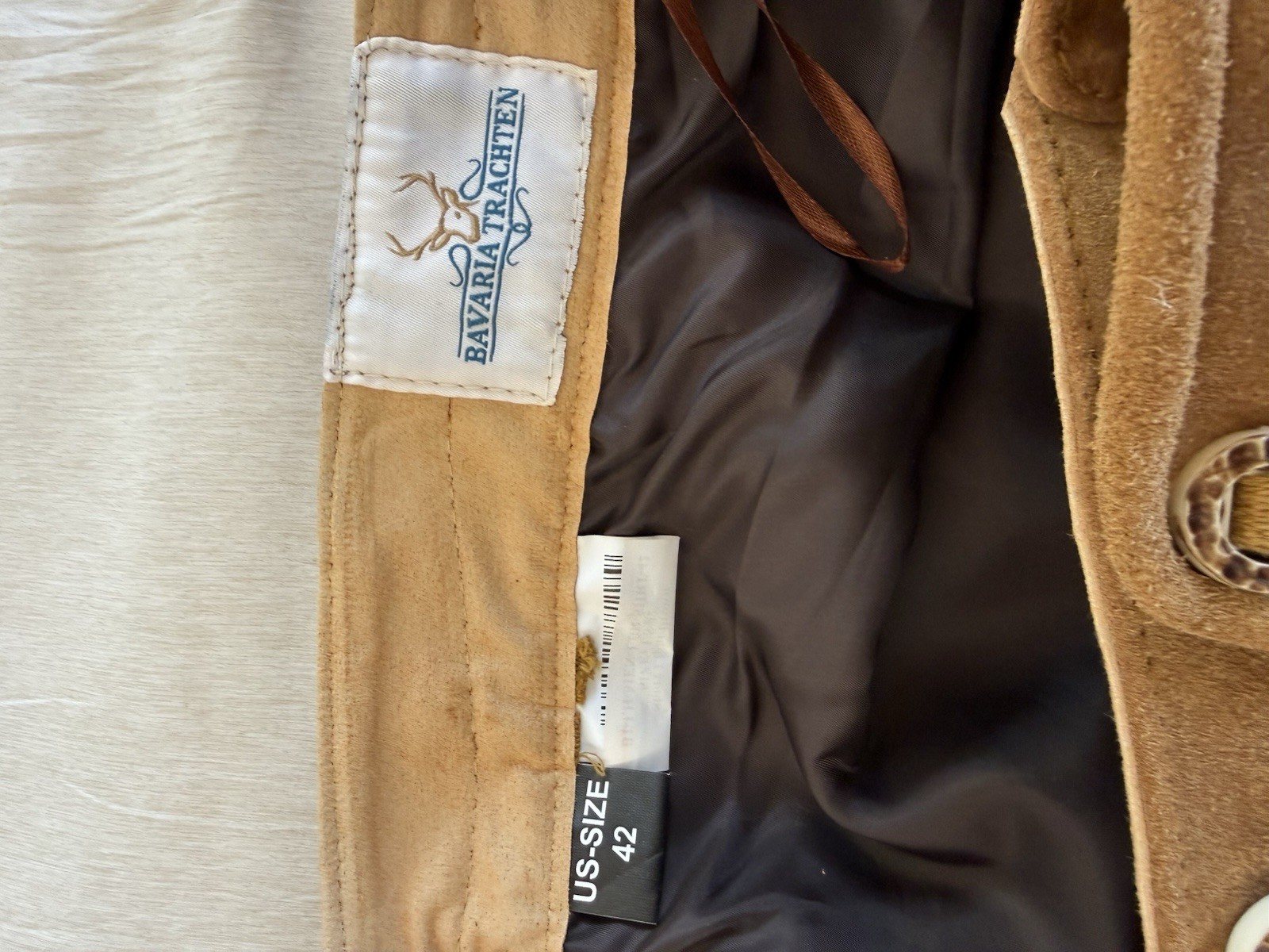 Lederhosen men leather Authentic German Octoberfest Outfit Short Light Brown