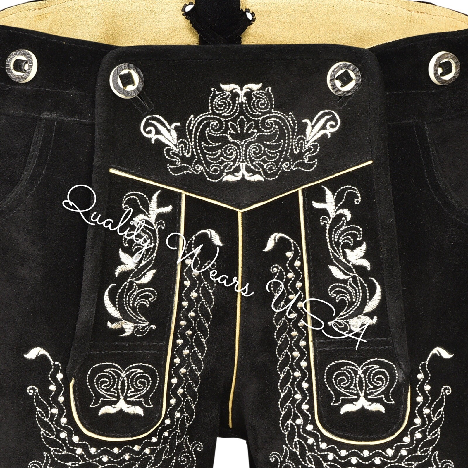 Men Oktoberfest Lederhosen- Authentic Bavarian Lederhosen-Suede Leather Trousers