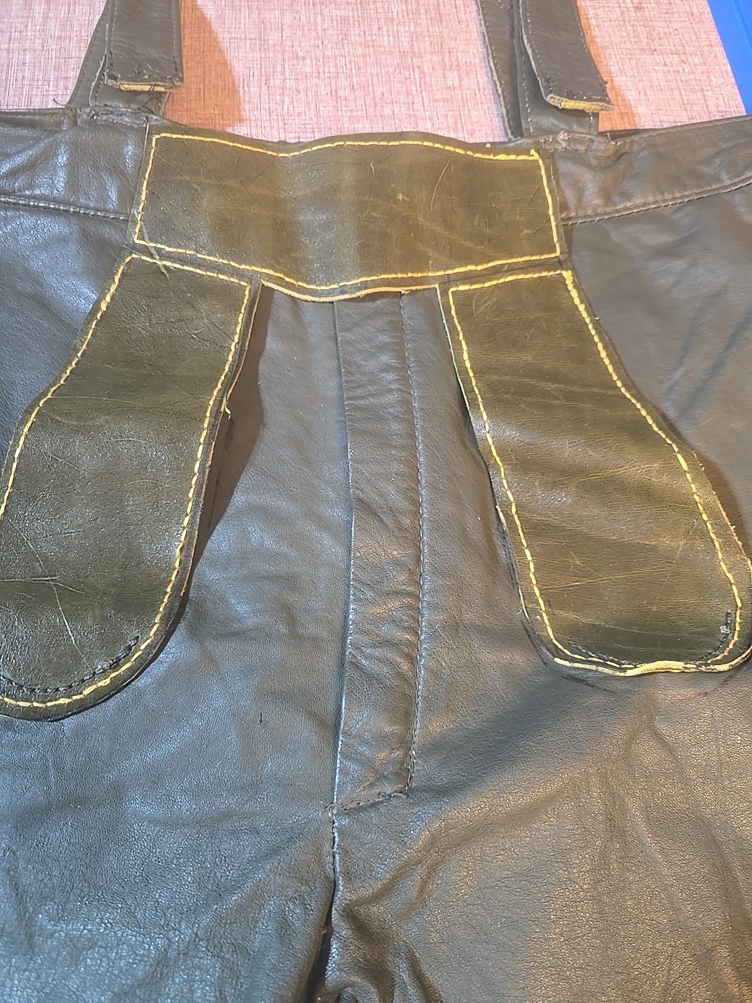 Vintage German Lederhosen Suede Leather Bavarian Shorts Octoberfest Suspenders
