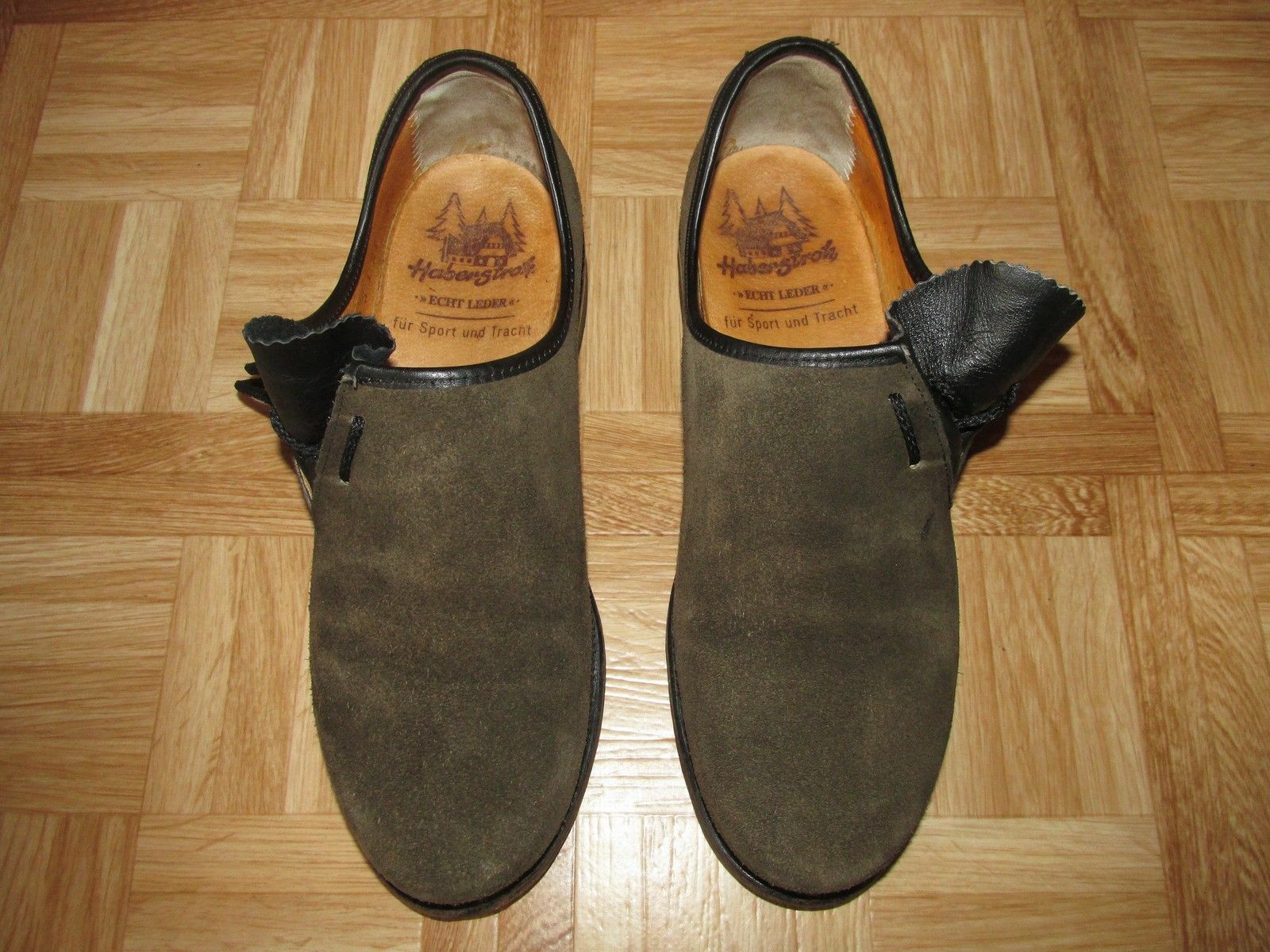 Vintage Haberstroh Suede Oatmeal Shoes Size 41.5 UK 7.5
