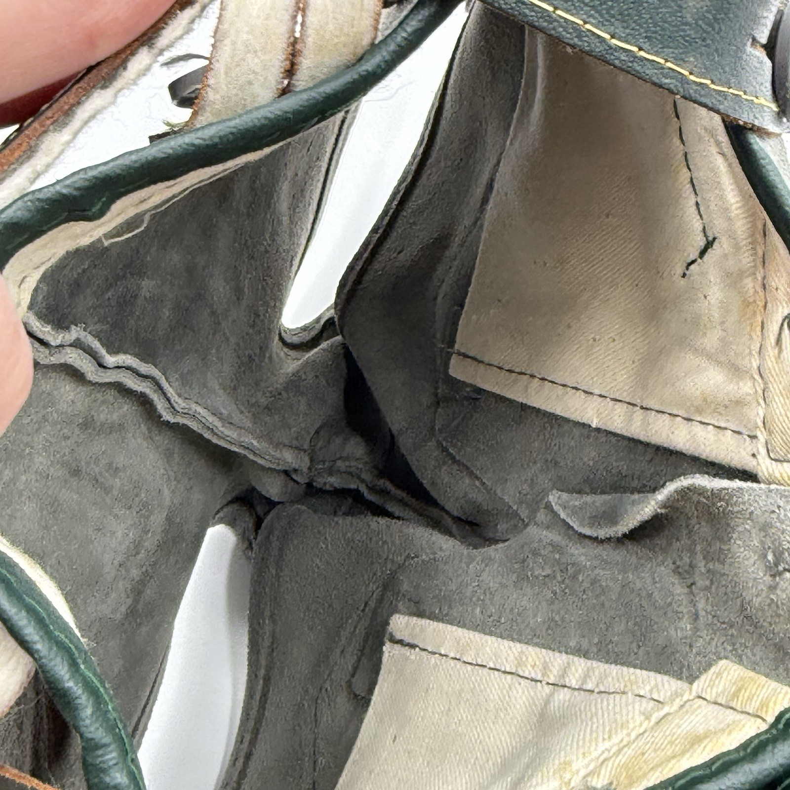 Lederhosen German Leather Suede Vintage Childs Green Grey Shorts Breeches