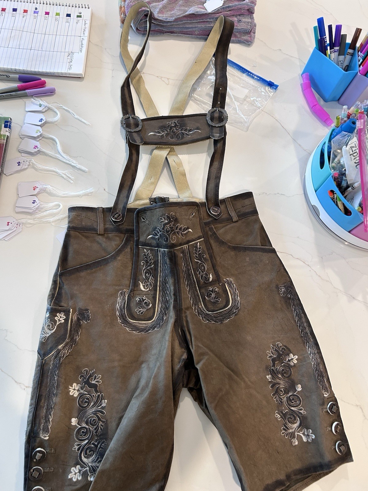 Leather Men’s EU 48 / US 28 Leather Lederhosen German Oktoberfest