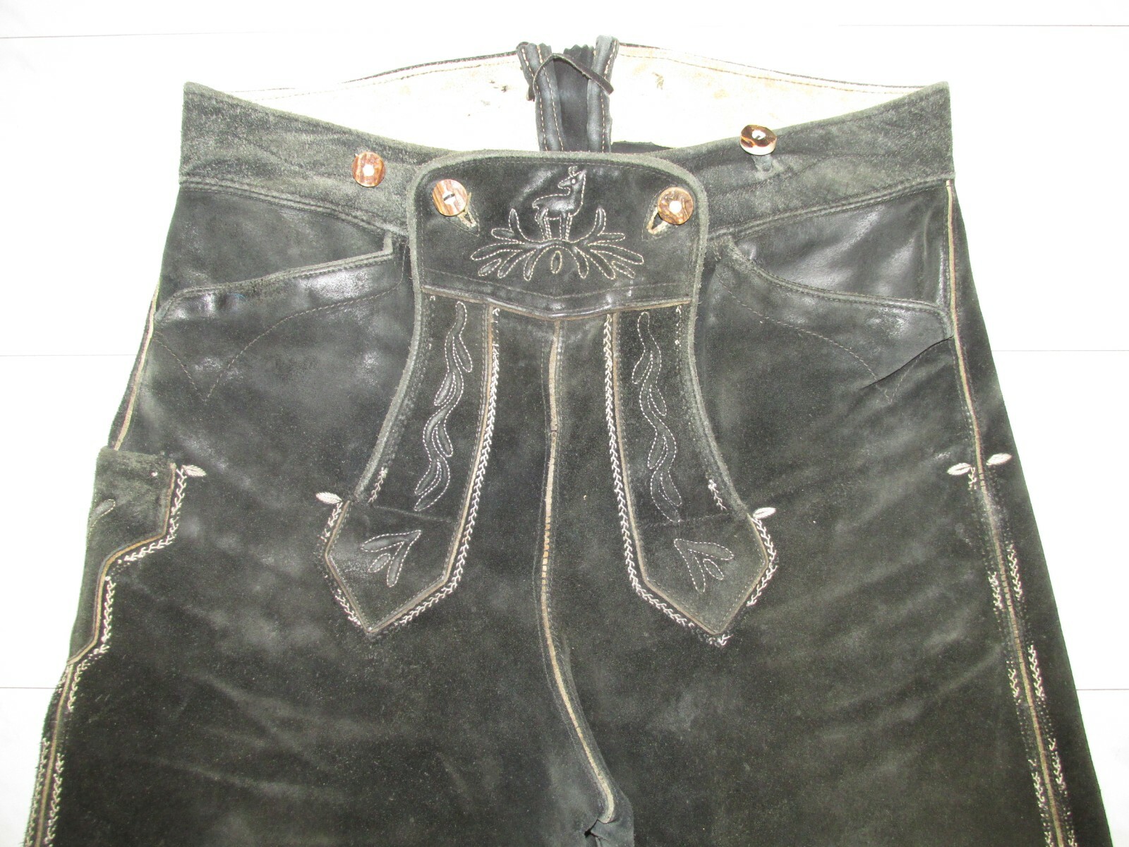 Vintage 50 60er Jahre Kniebund Lederhose Gay Größe 50 innen Glattleder: weich