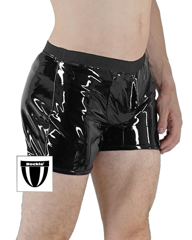 Bockle® PVC Boxer Shorts Gay Faux Leather Underwear Underpants Shiny