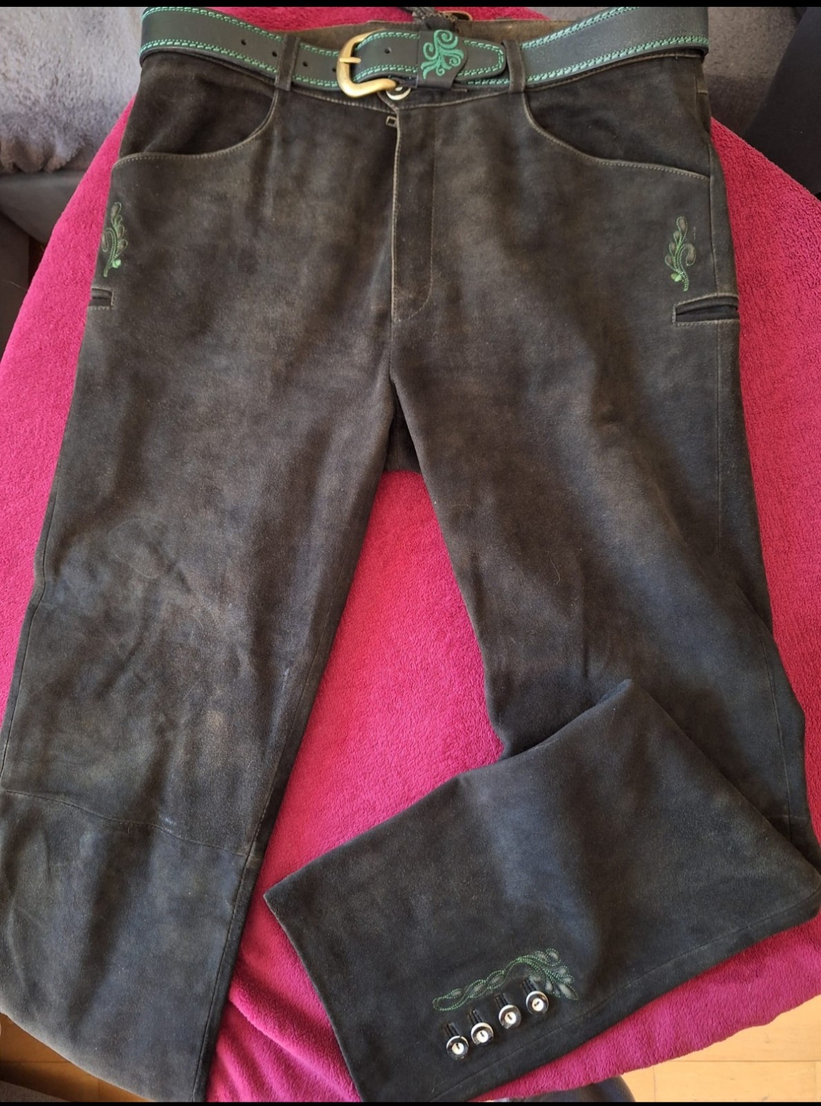 Vintage Lederhosen Soft Antique Goats Leather German Leather Volksfest Oktoberfest Patina