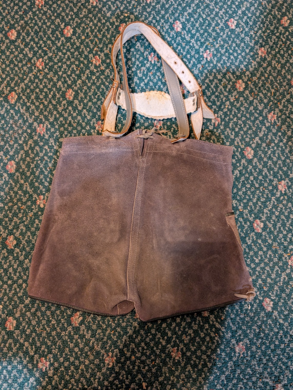 Boys/Toddler Oktoberfest German Gray/Green Lederhosen Leather Pants Child VTG
