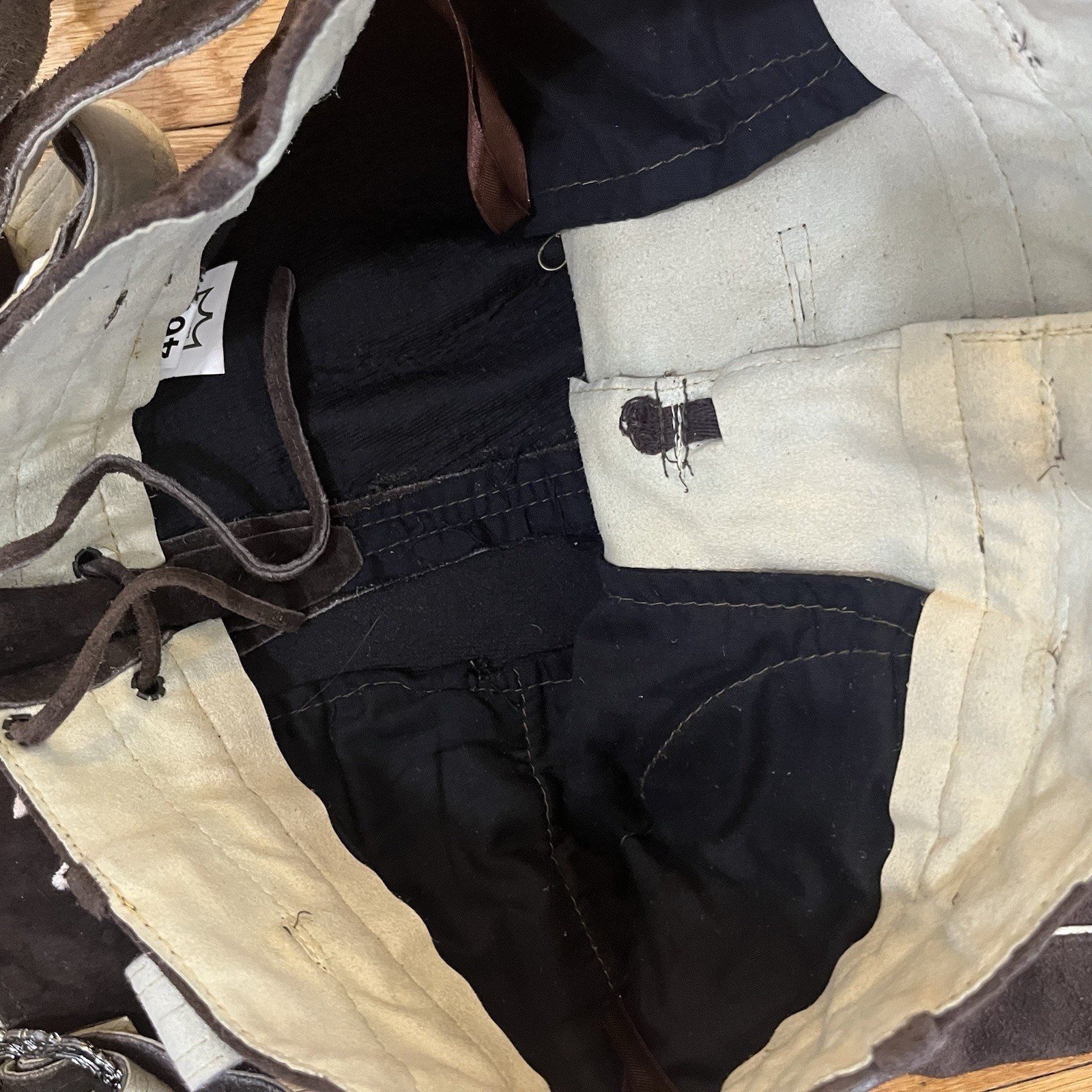 Vtg Lederhosen Suede Shorts Mens Euro 46 Brown Embroidered Oktoberfest German