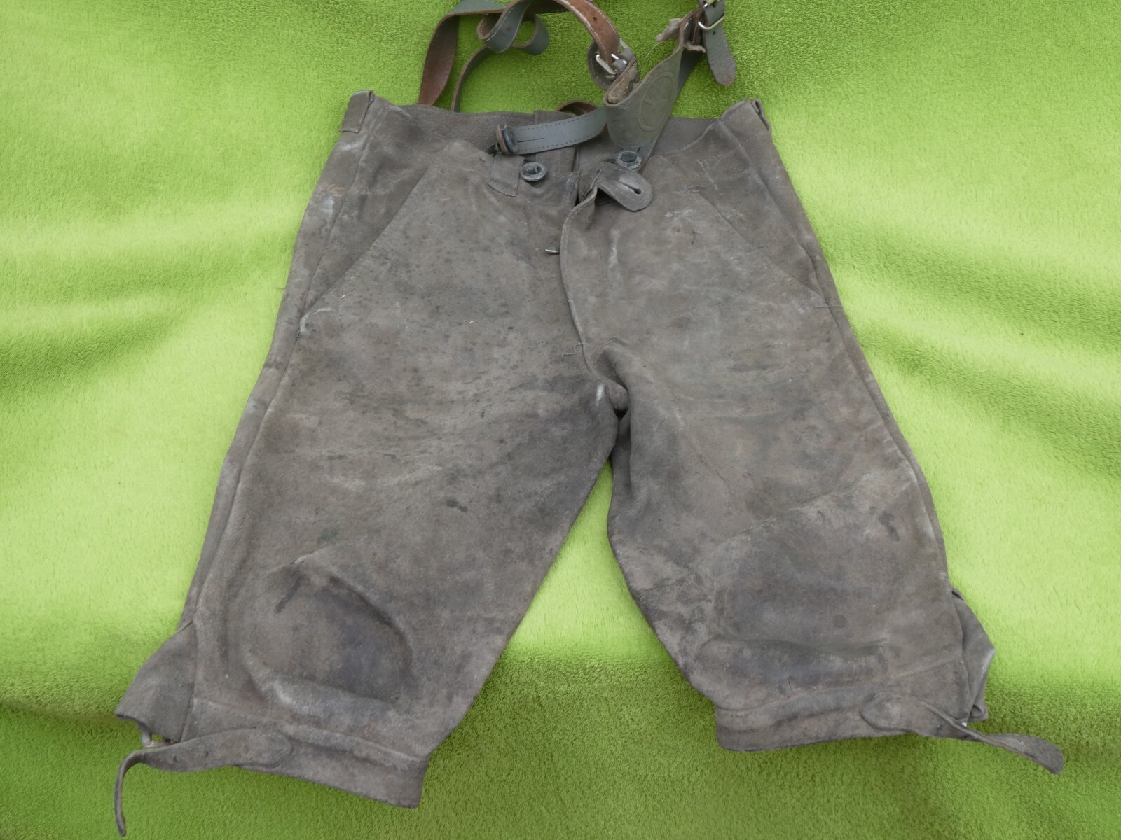 Old children’s costume leather pants knee band leather pants No. 91