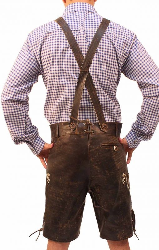 Trachten Short Lederhosen Wild Brown – German Lederhosen – Oktoberfest Costume