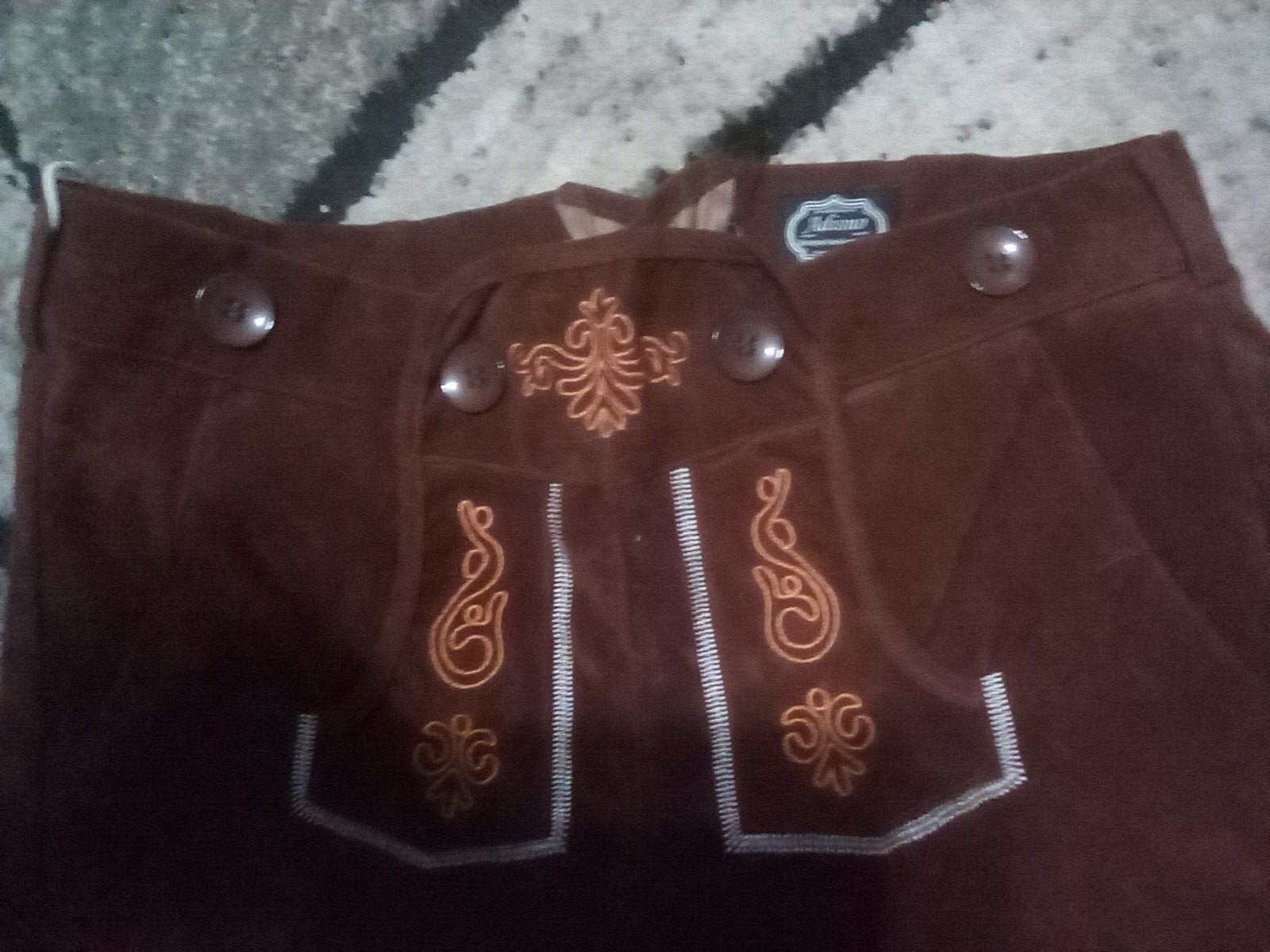 Adisno German Designed Lederhosen Pants Size S Brand New Perfect for Oktoberfest