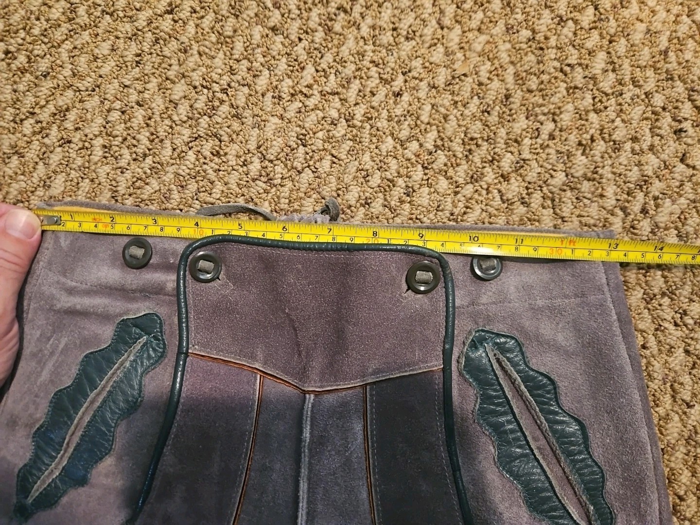 Vintage German Lederhosen Suede Leather Bavarian Boy Mens Shorts Octoberfest