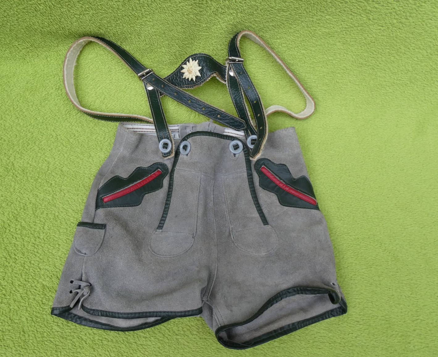 Vintage Short Kids Traditional Lederhosen Lederhosen Size 110