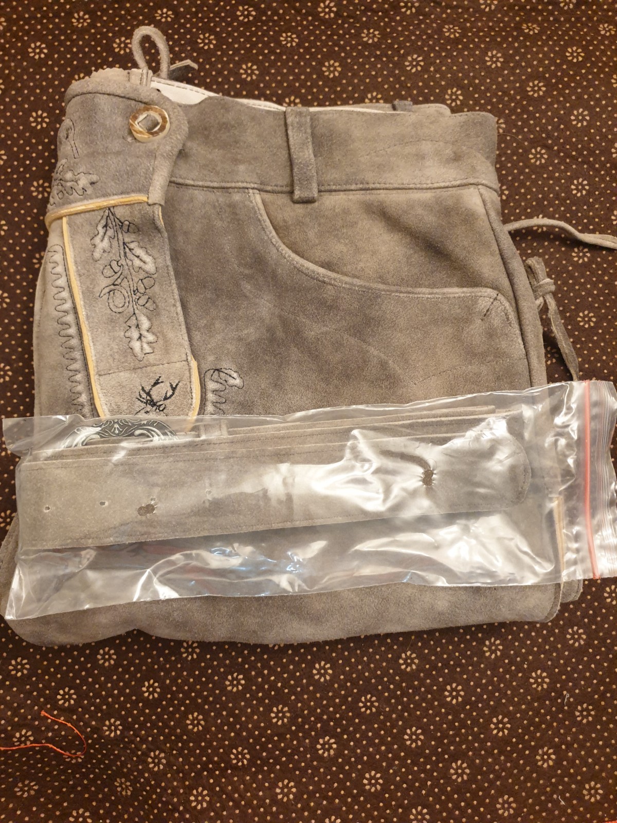 NEW German Oktoberfest Bavarian Mens Trachten Lederhosen Pants Size 36