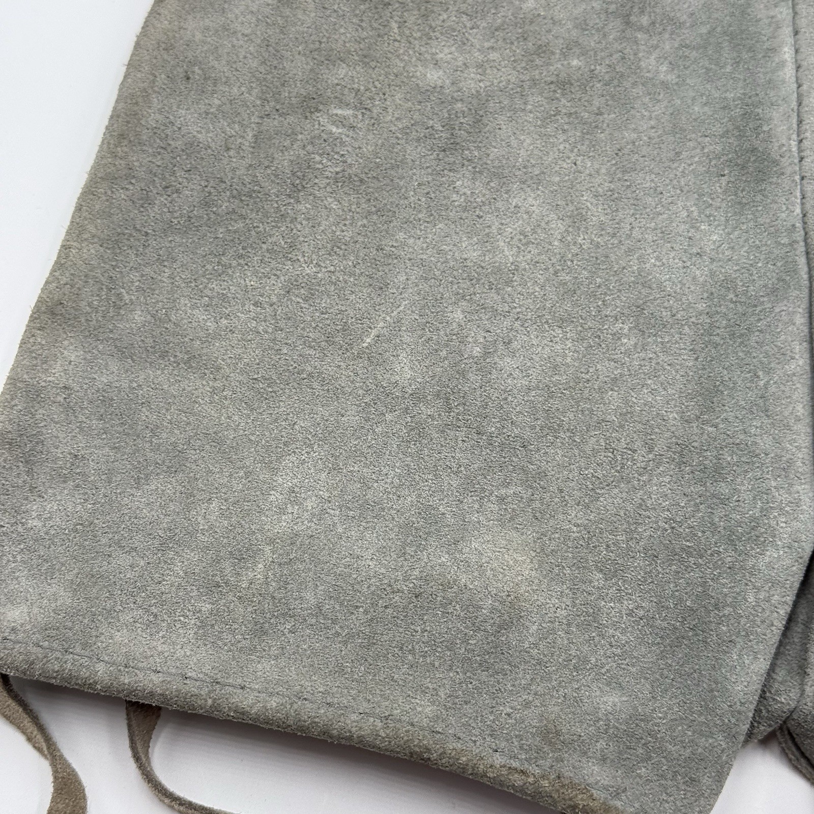 Lederhosen German Leather Suede Vintage Childs Green Grey Shorts Breeches