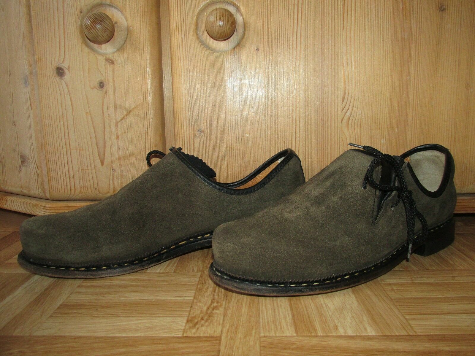 Vintage Haberstroh Suede Oatmeal Shoes Size 41.5 UK 7.5
