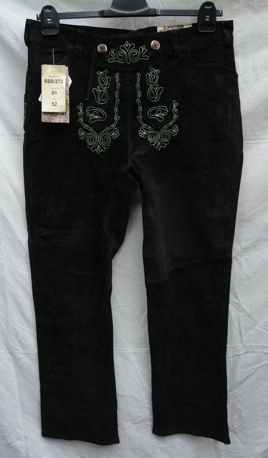 Lederhosen costume pants black 52 John F.Gee leather pants NP140 €