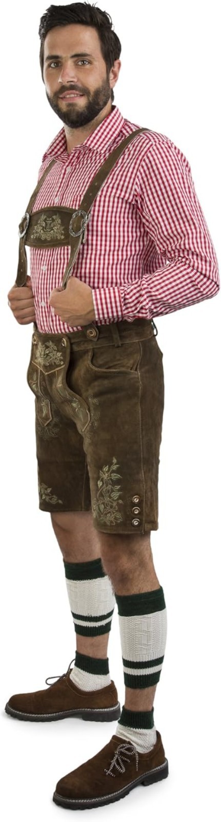 Authentic Bavarian Suede Lederhosen with Suspenders – Perfect for Oktoberfest