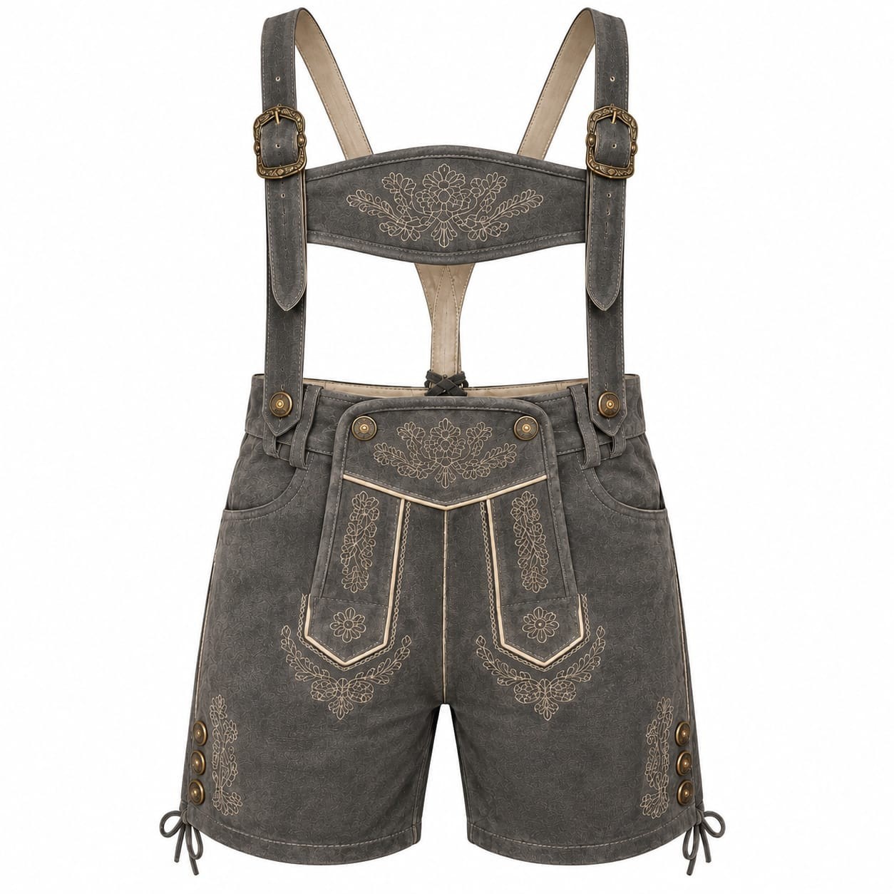 NEW Bavarian Oktoberfest Lederhosen Shorts Tracht Costume Men Women Kid All Size
