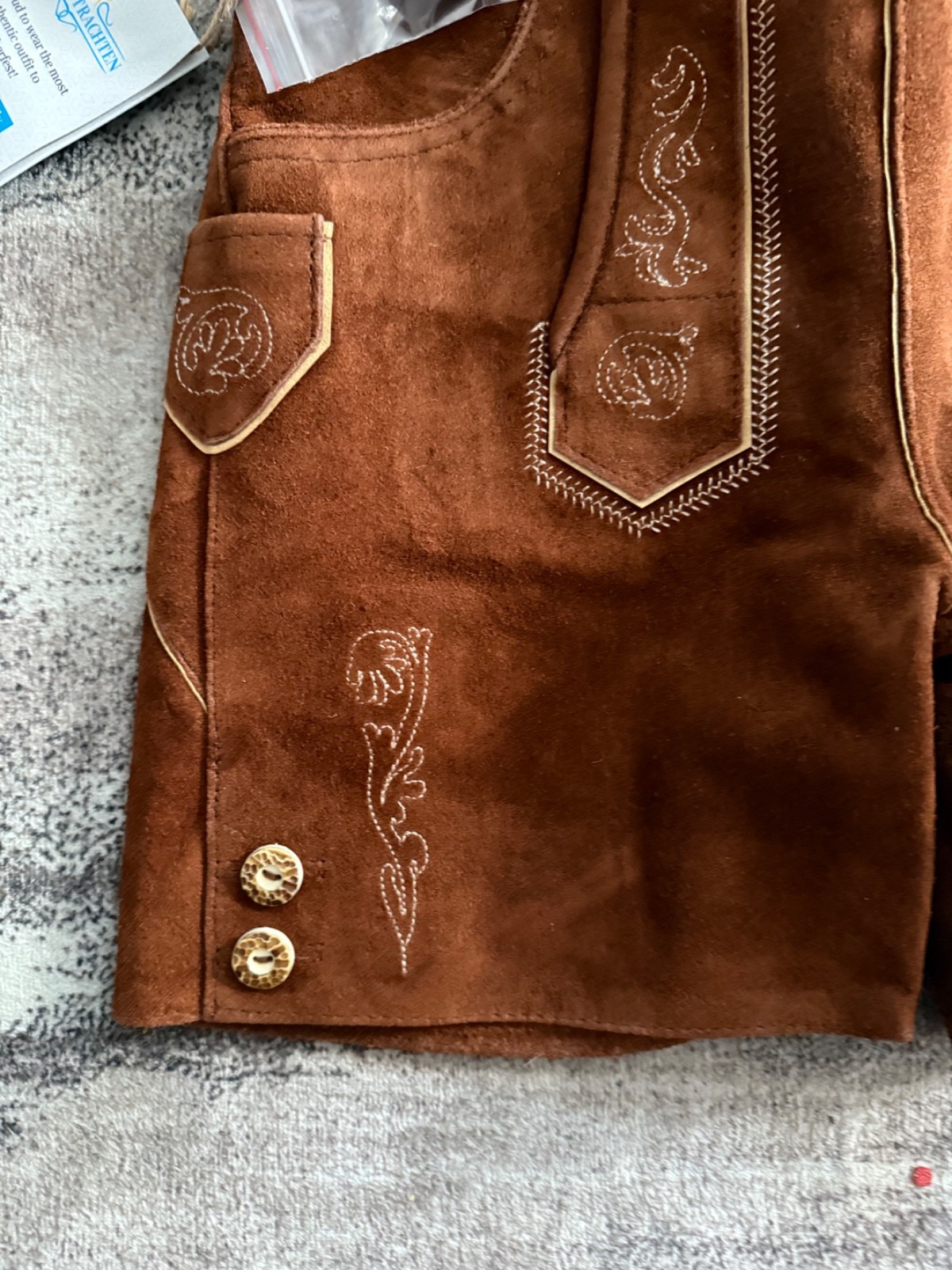 German Bavarian Lederhosen Shorts Childs size 11-14 / 146-164