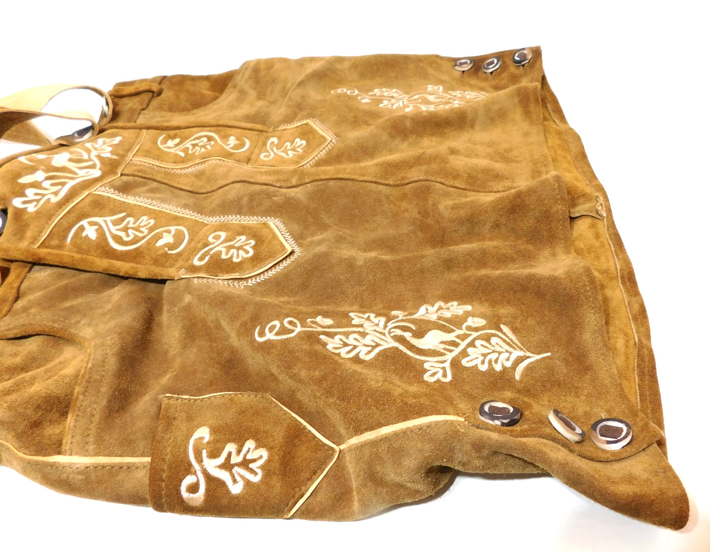 Lederhosen Leather Suspendered Shorts Vintage German Bavarian