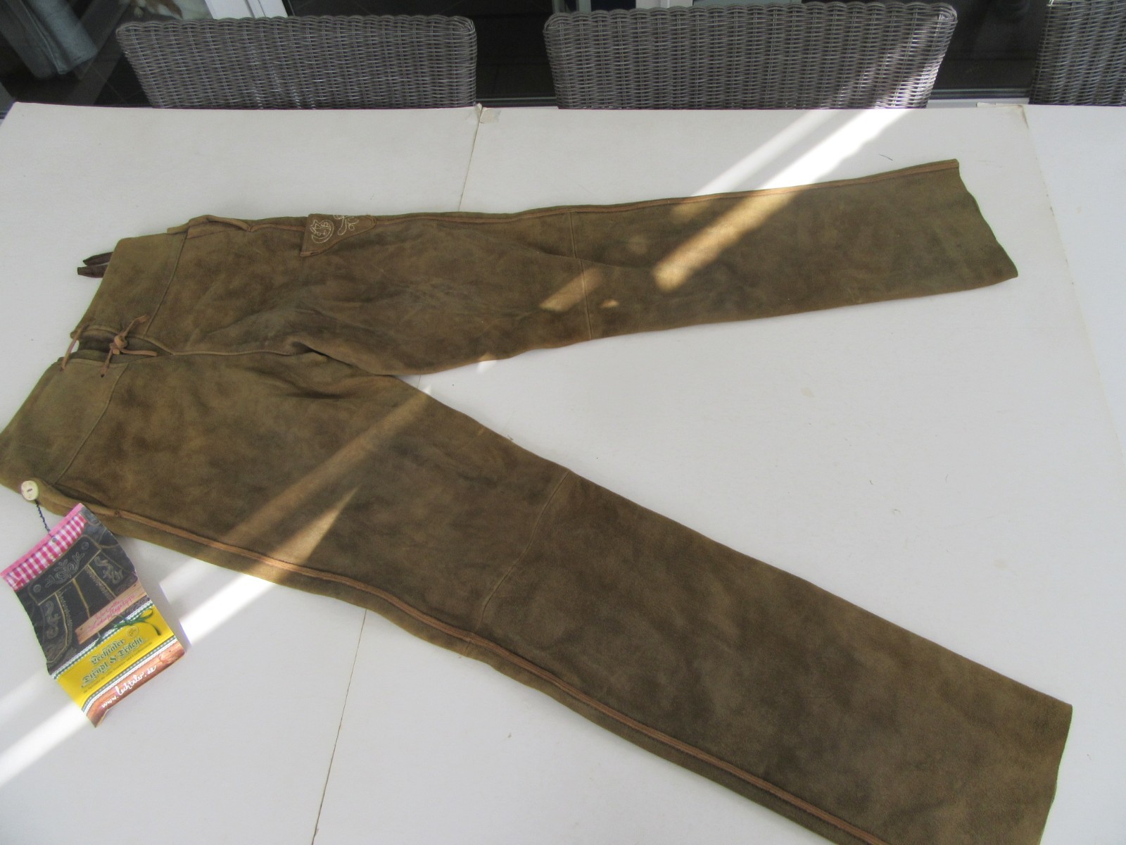 Long Almsach Lederhosen Suede Size 34 Costume Shirt Size 42 Oktoberfest Costume