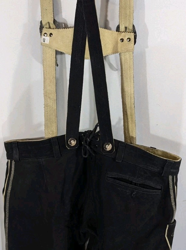 Leather Lederhosen KITZO ALPEN Austria Echtes Mens 40 Brown Oktoberfest 36 w