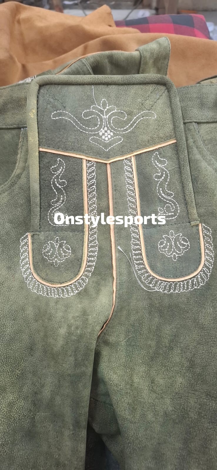 Authentic Bavarian Lederhosen – Genuine Suede Leather Shorts Custom Colors & Siz