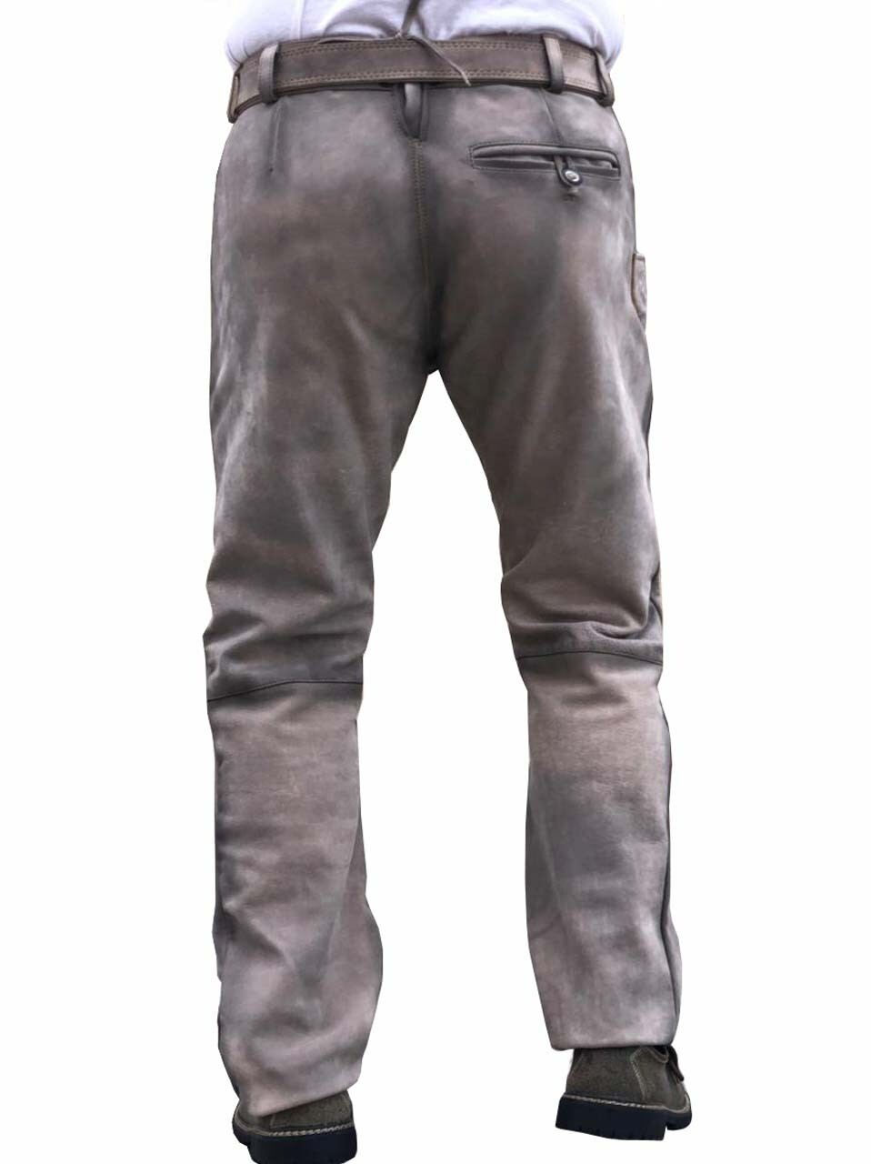 Unikat lange Wildbock (100% Wildleder) SOFT ECHT-Leder mit Gürte Gr, 46 bis 64