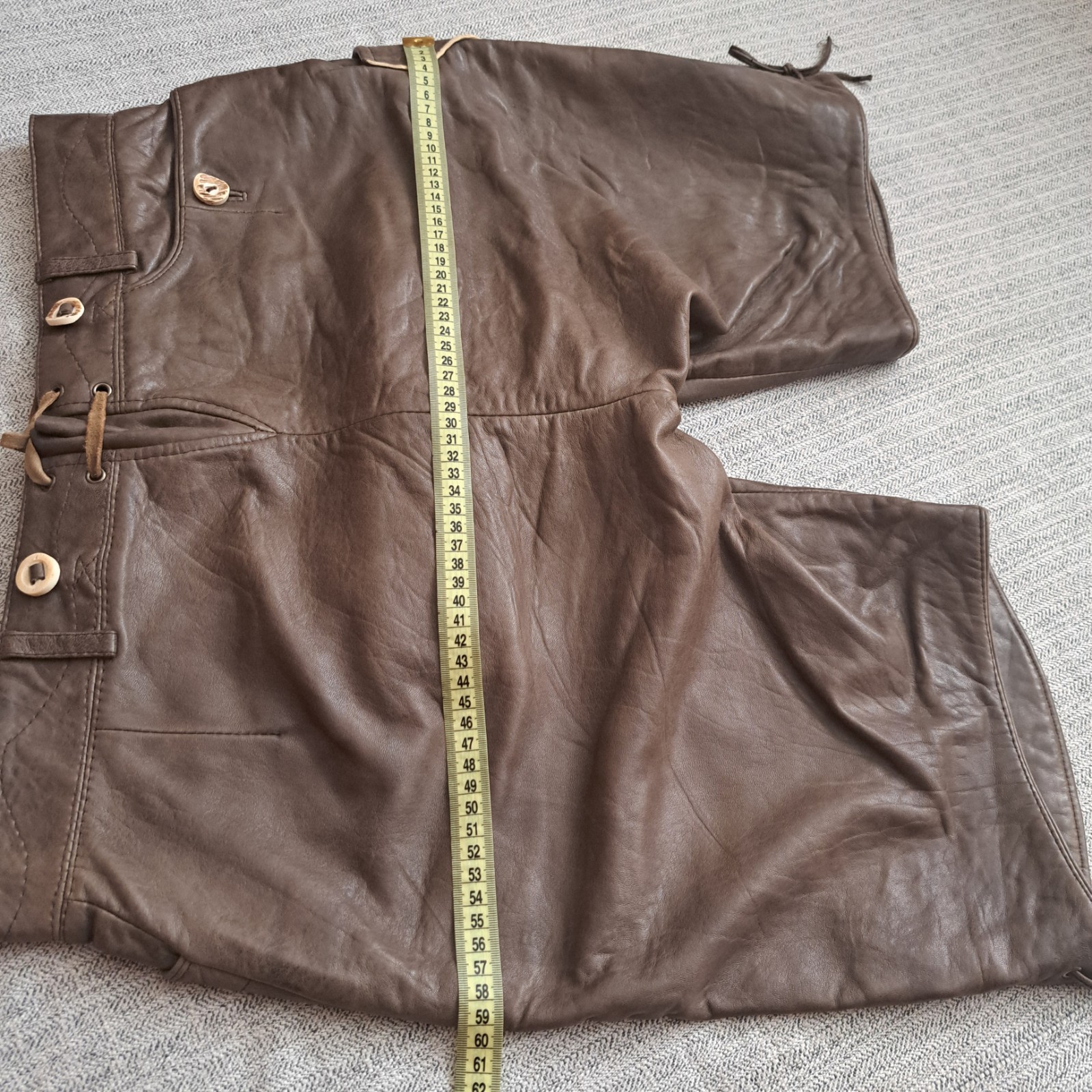MarJo Lederhosen Men’s L / 52 Genuine Leather Trachten Oktoberfest Embroidered