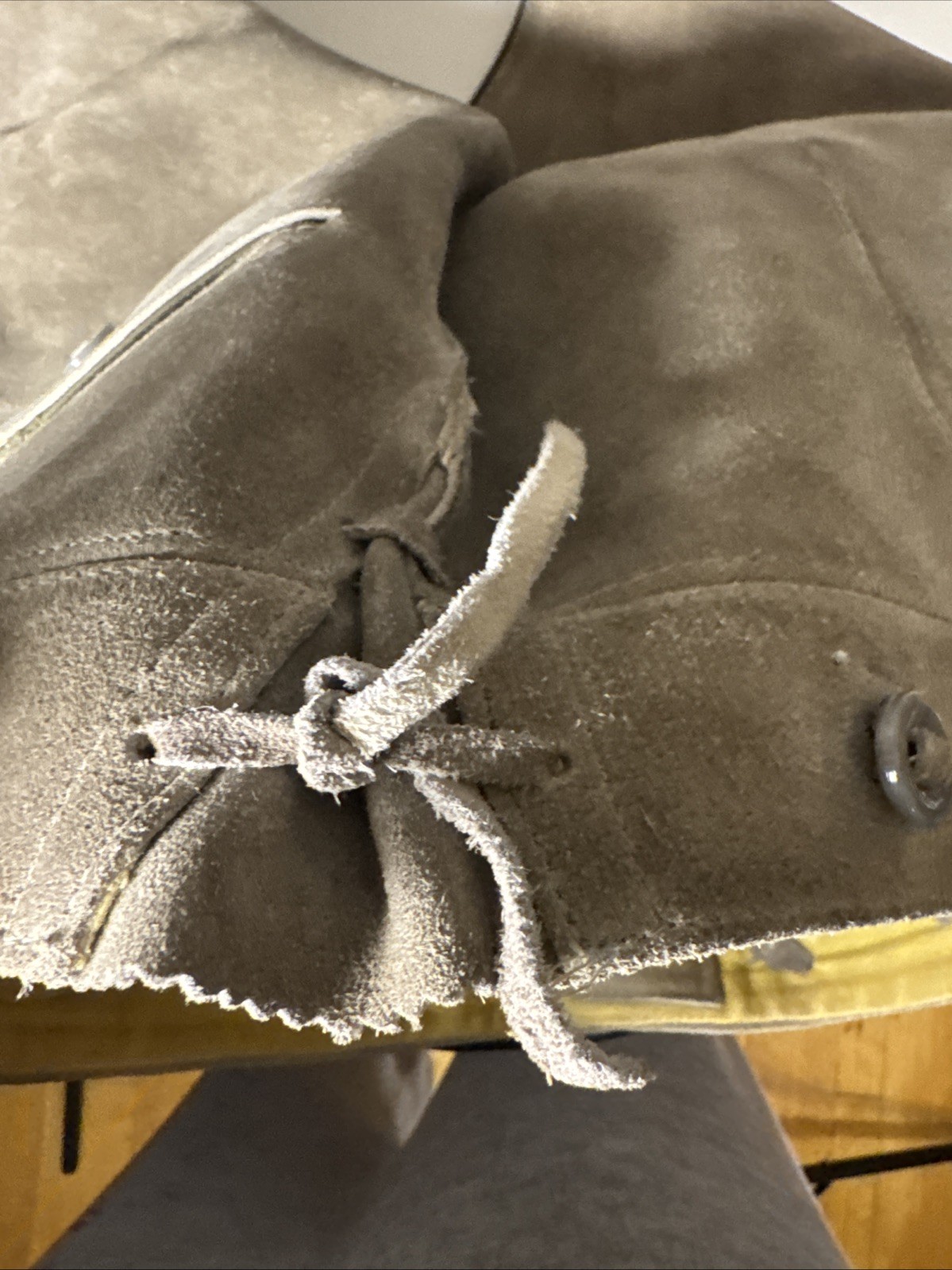 Vintage German Lederhosen Grey Suede Shorts Oktoberfest Men’s 28 Inch Waist
