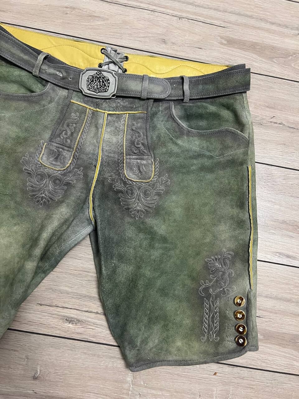 Men’s Hammerschmid leather National Loden Trachten shorts 41×11 in Oktoberfest