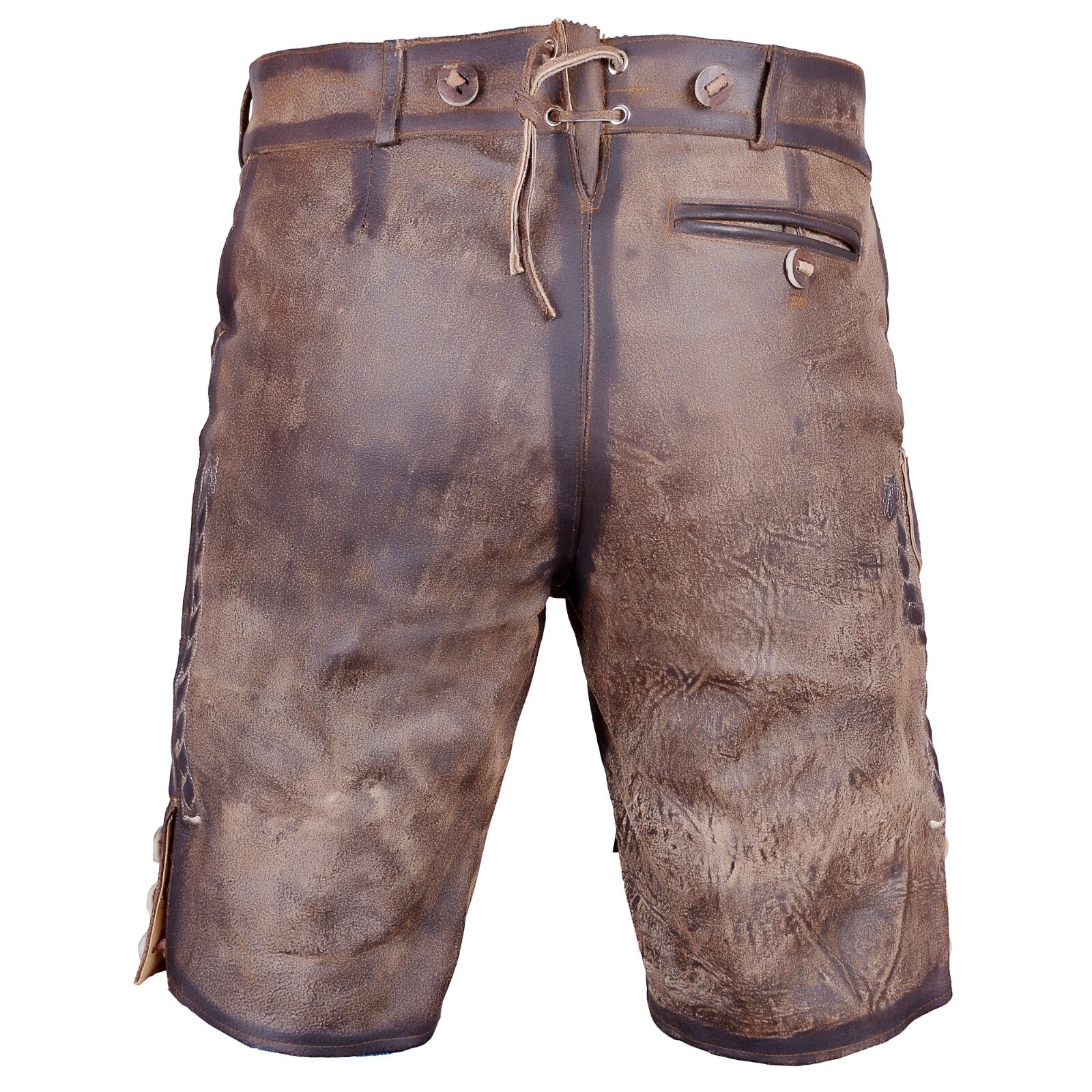 Men’s Bavarian Tratchen Lederhosen Pant German Oktoberfest Suede Leather Pants