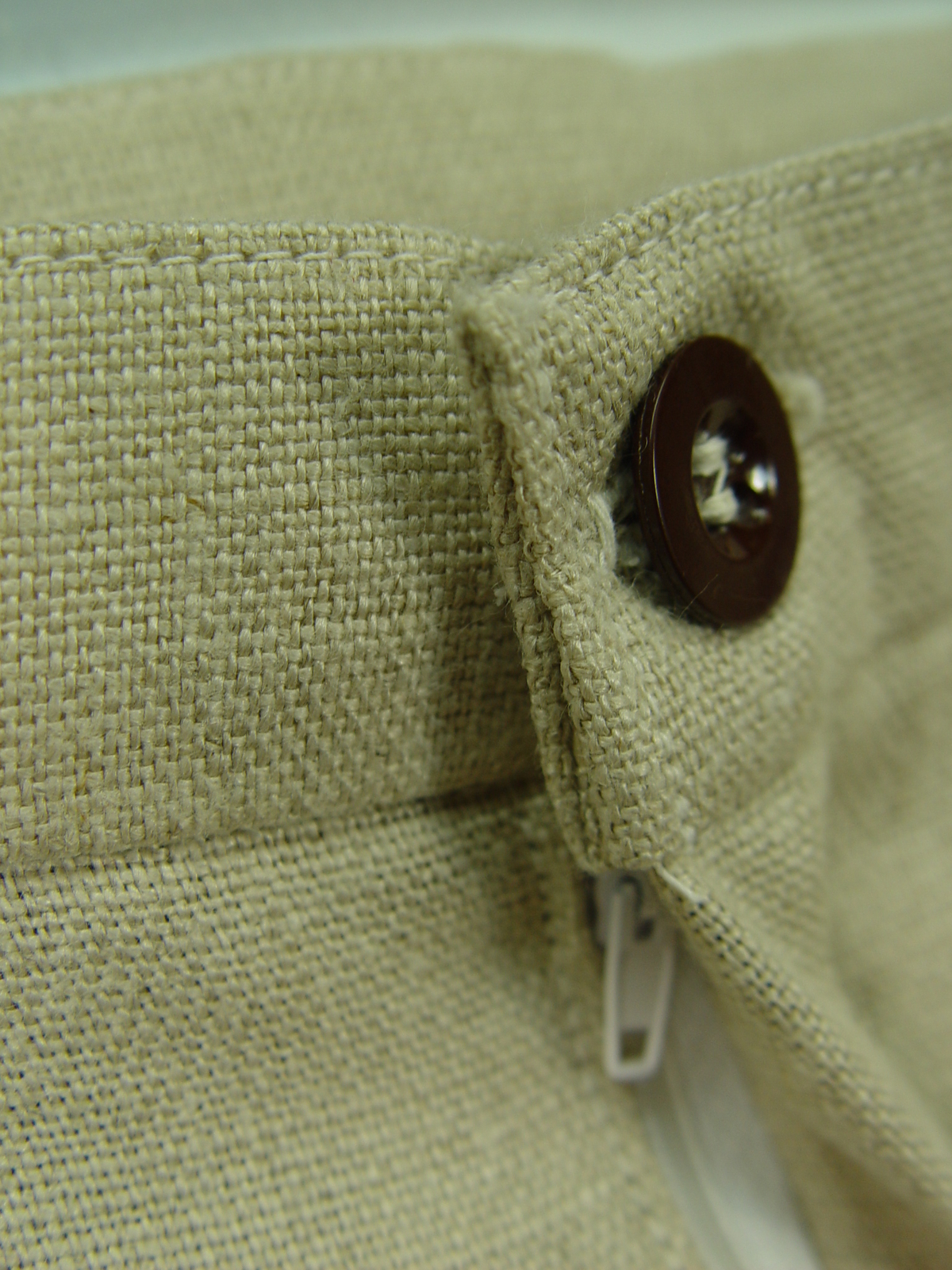 Upcycled men’s linen shorts with lilac pockets short pants UCS004 size 52