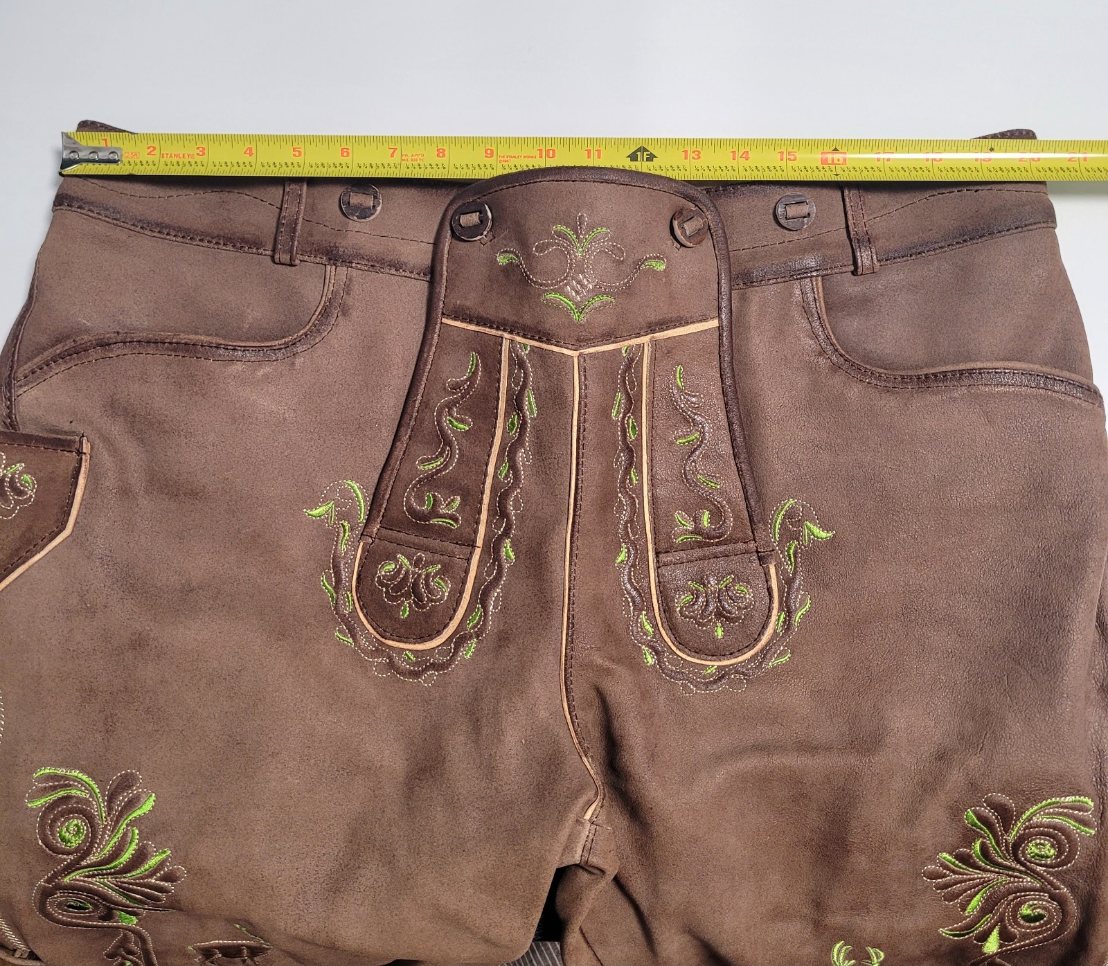 Lederhosen Shorts w/Suspenders-Trachten Style-German-Oktoberfest Wear-Size 56