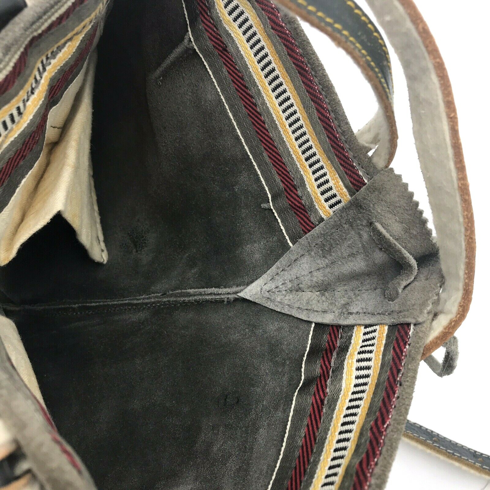 Vtg Lederhosen Grey Suede Leather 21″ Sm Waist Decor