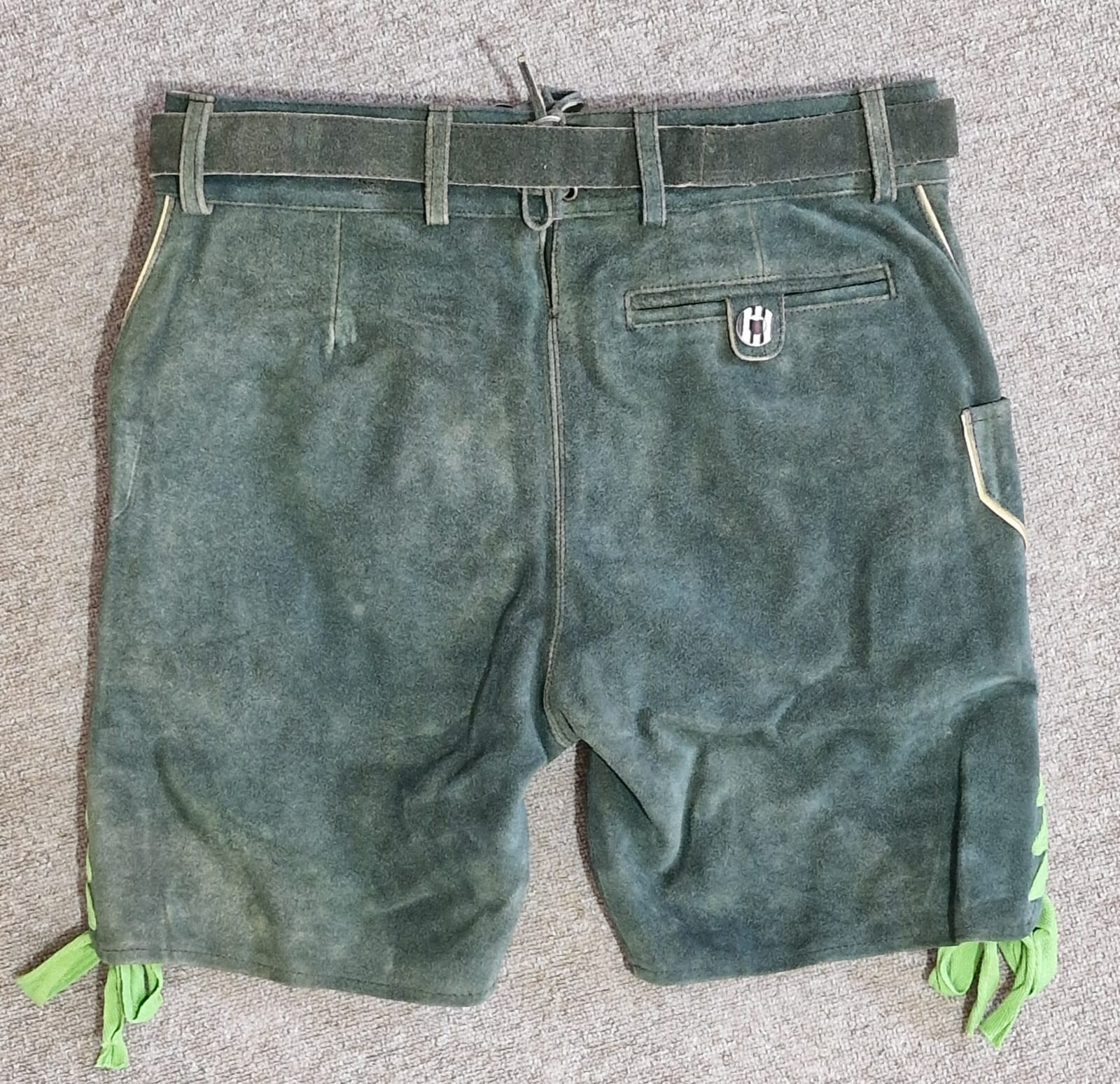 Men’s traditional Lederhosen Baverainlederhosen Oktoberfest pants with belt size 46-64