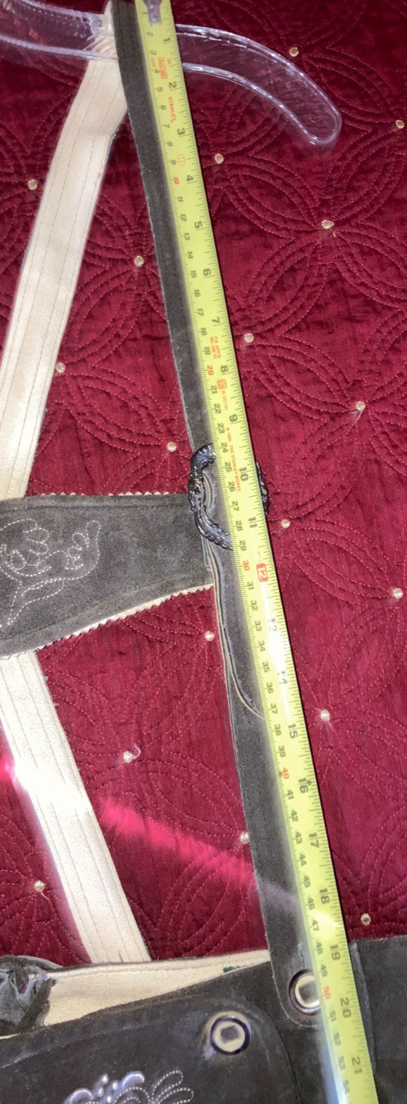 Lederhosen 4U Knee Length Seppl Bundhosen Brown Suede Leather 31 Worn Once!