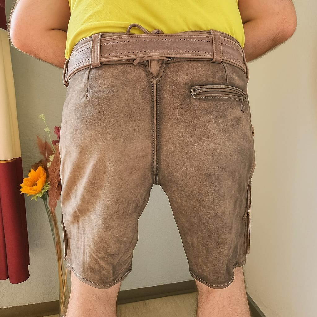 Lederhose Herren Trachten Lederhose Oktoberfest Lederhose mit Gürtel Gr,46-64