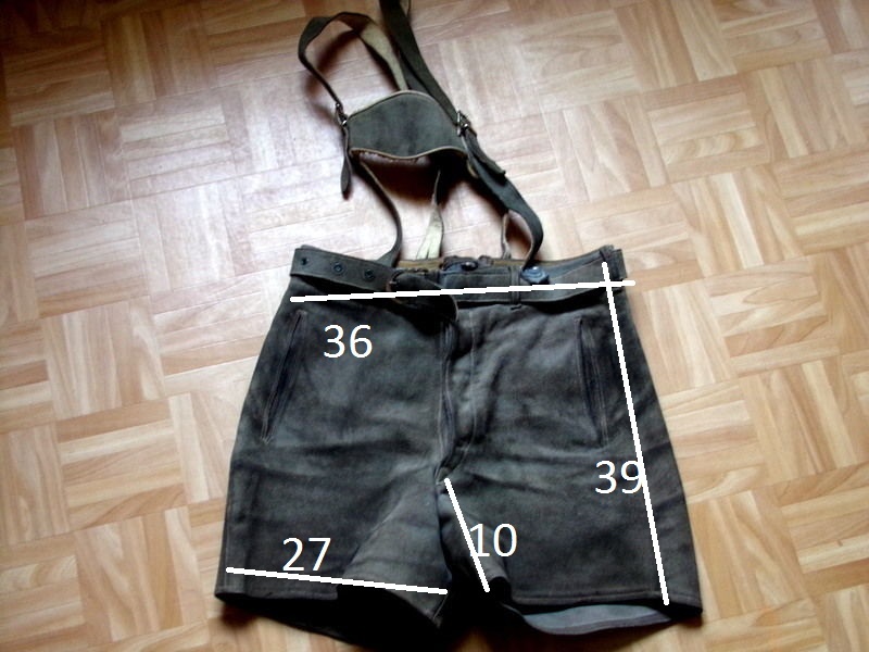 Alte, kurze hose, Lederhose Bergfreund Ges.Gesch.