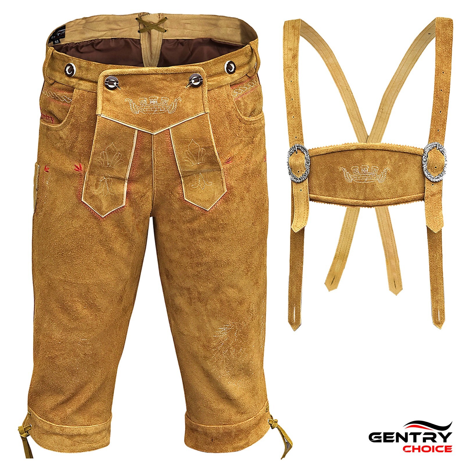 Authentic Classic Brown “Zimmer” Men’s Trachten Kniebundhose Oktoberfest Costume