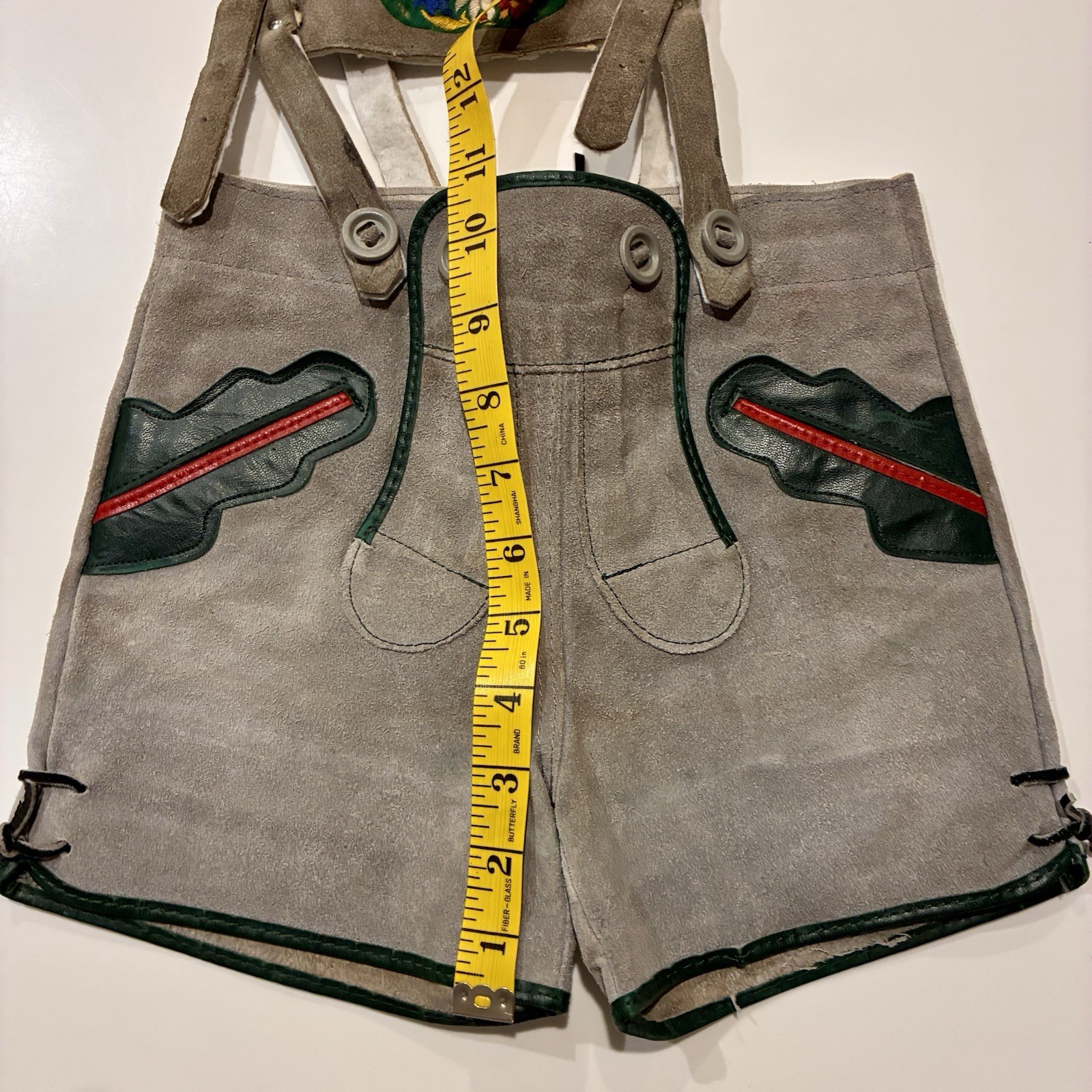 90’s Kids Lederhosen German Bavarian Suspenders Oktoberfest VTG Size In Photos